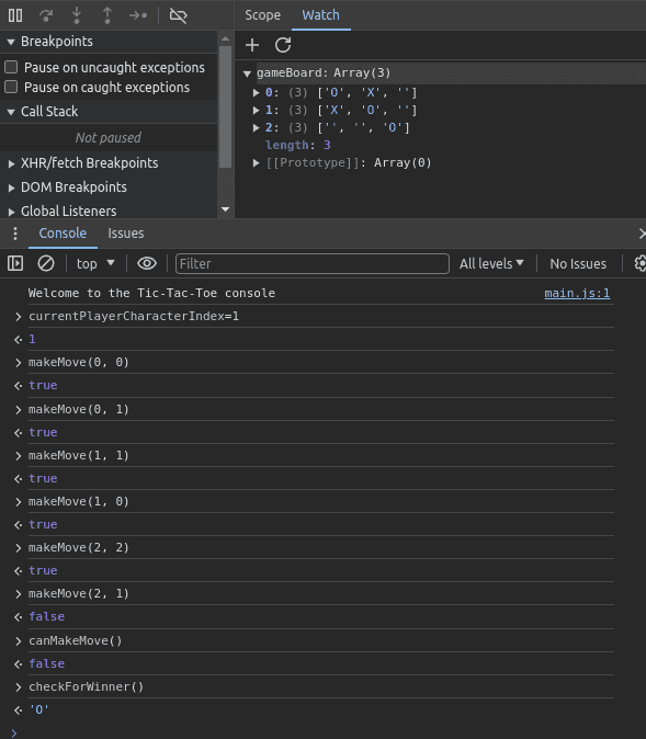 Tic-Tac-Toe Steps to Winner
