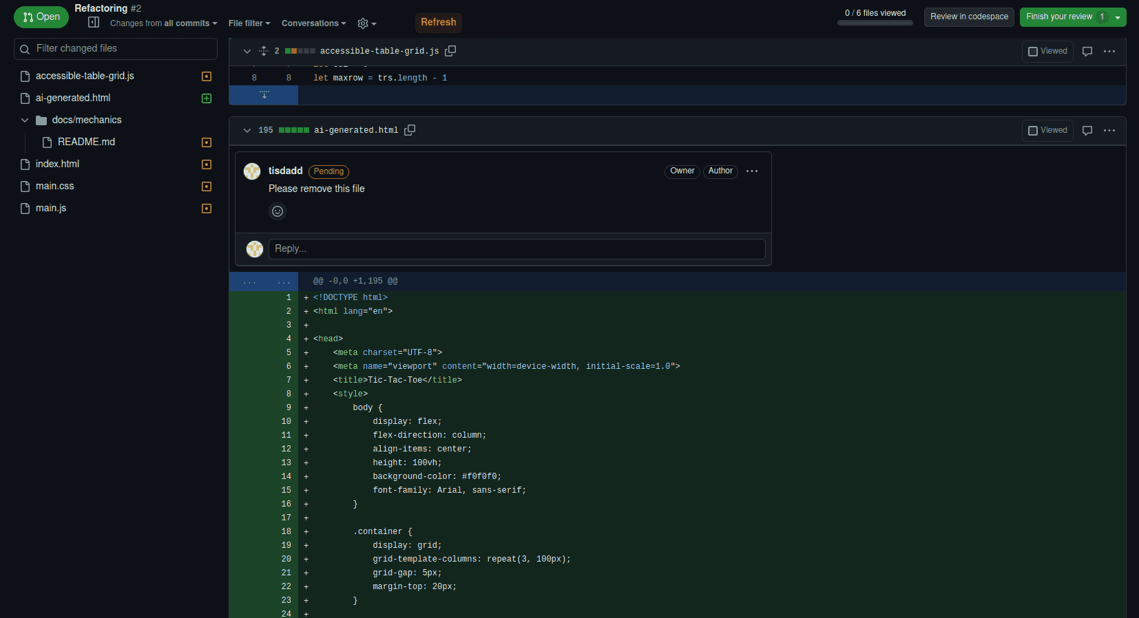 A quick review start