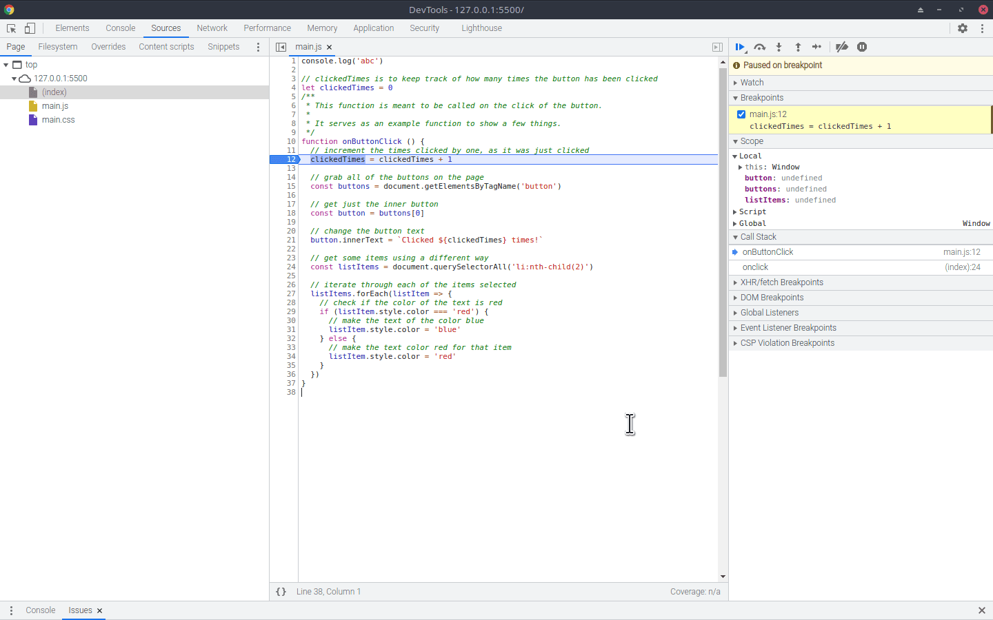 Debugger On Breakpoint
